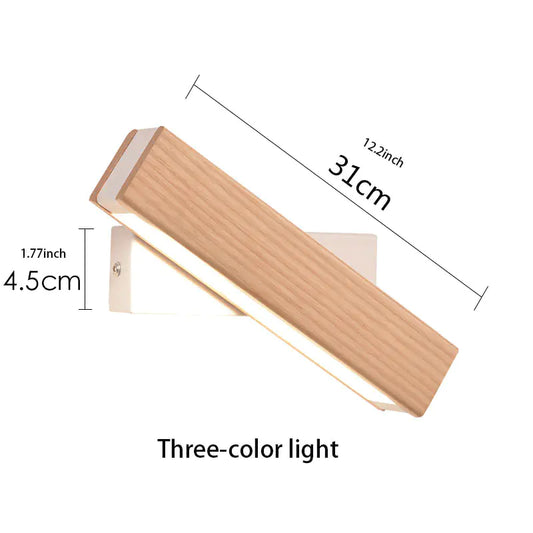 Minimal Wooden Wall Lamp