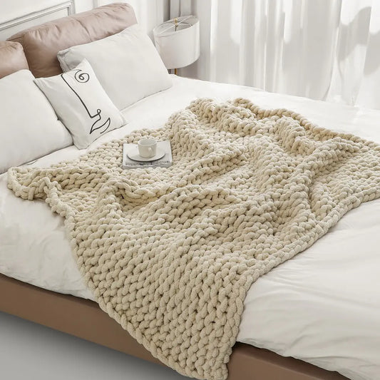 Chenille Thick Thread Blanket Hand-Woven AC Blanket