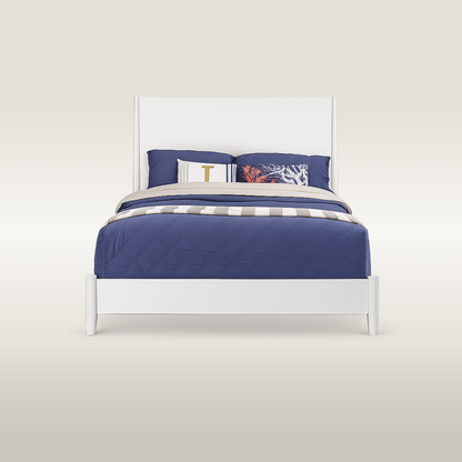 Flynn Panel Bed, White