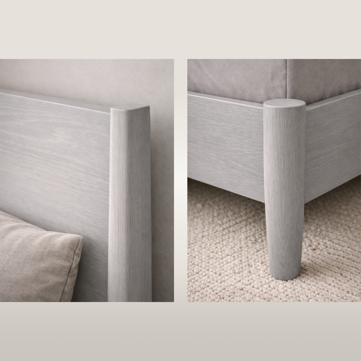 Flynn Panel Bed, Gray