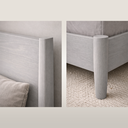 Flynn Panel Bed, Gray
