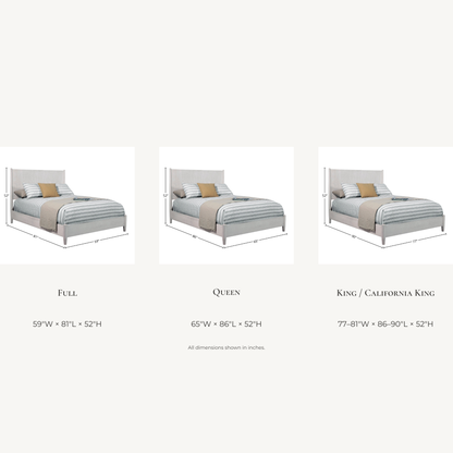 Flynn Panel Bed, Gray