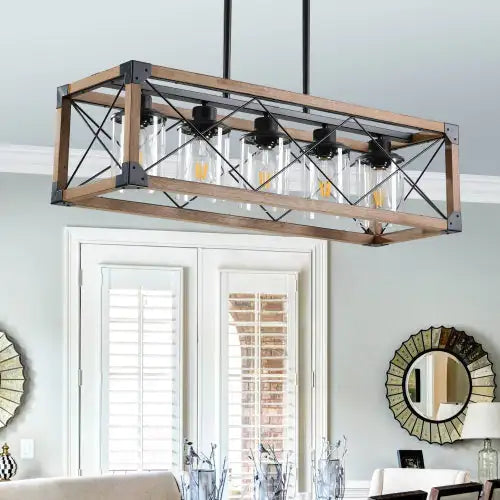 Modern Farmhouse Linear Chandelier