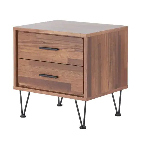 Walnut Two-Drawer Accent Table