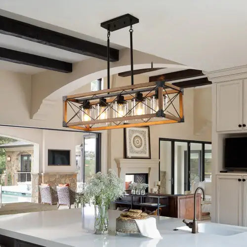 Modern Farmhouse Linear Chandelier
