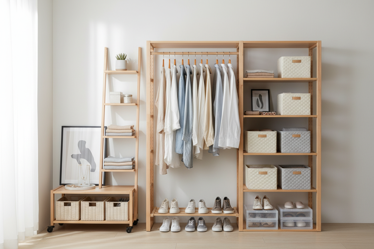 diy closet storage, calm intentional but not built-in