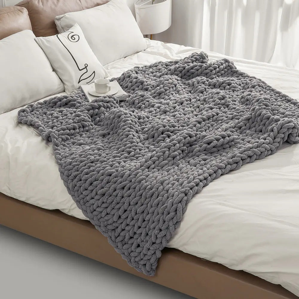 Chenille Thick Thread Blanket Hand-Woven AC Blanket