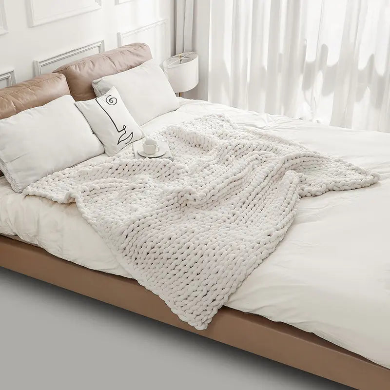 Chenille Thick Thread Blanket Hand-Woven AC Blanket