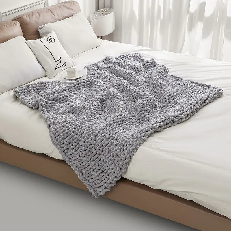 Chenille Thick Thread Blanket Hand-Woven AC Blanket