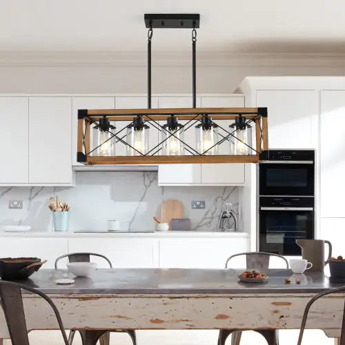 Modern Farmhouse Linear Chandelier